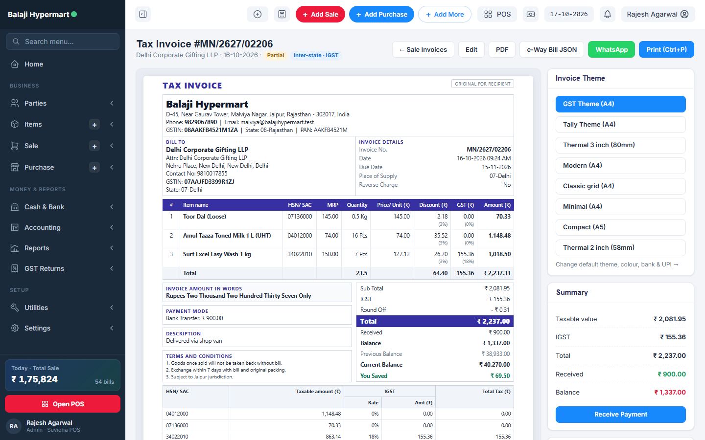 Invoices your customers and CA both like